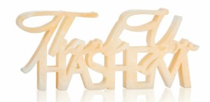 Picture of Resin Thank You Hashem Tabletop Sculpture Gold 8"